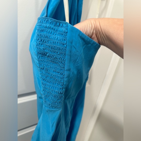 Amanda Uprichard blue 100% silk halter minidress size small - Picture 10 of 12